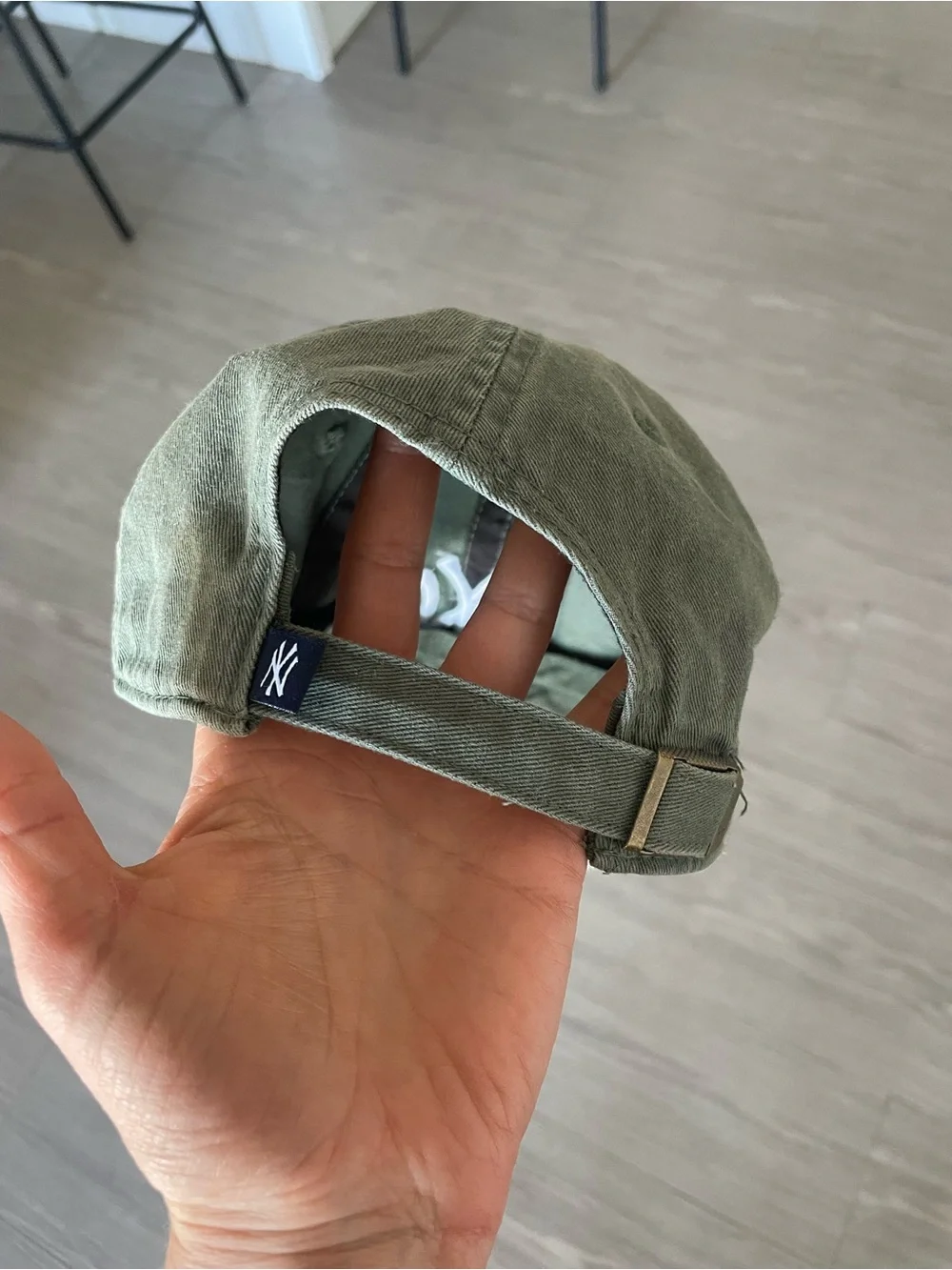 New Era Olive Green New York Yankees Cap with White Logo
